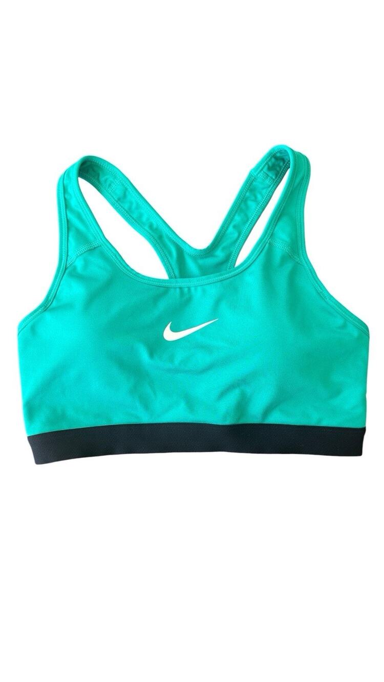 Nike Dri-FIT Women’s Racerback Sports Bra Medium Teal Aqua Medium Support